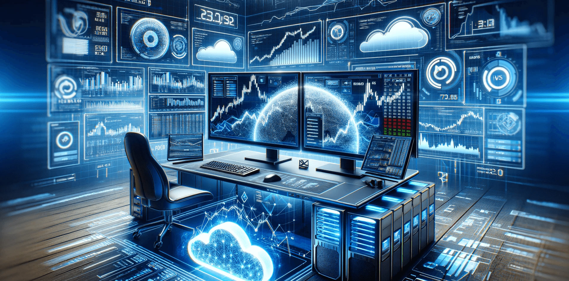 Forex trading VPS in use by trader